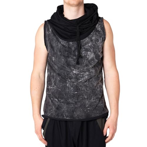 Shirt à capuche sans manches PANASIAM en coton respirant spécial musculation