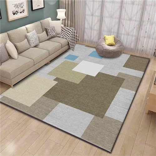 Alfombra de sofá rectangular gris RUGMRZ con diseño geométrico moderno 70x140cm 2