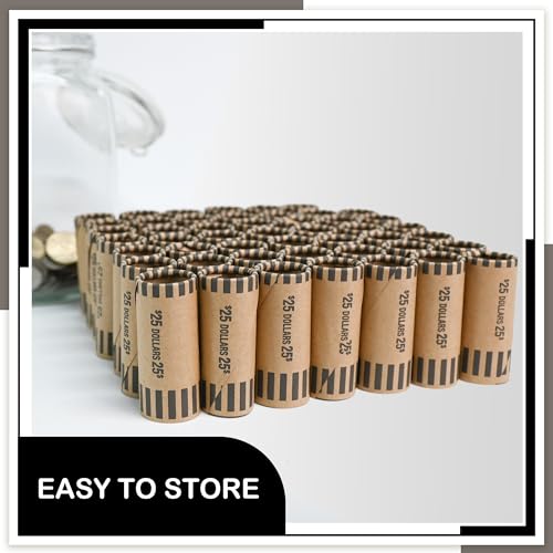 Image of LLIKED 49 PCS Preformed Coin Wrappers Rolls -1 Dollars