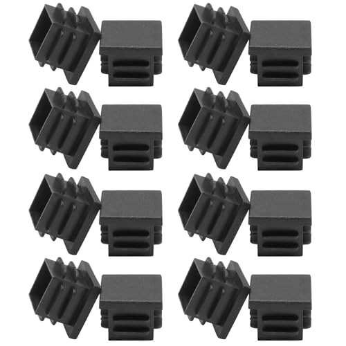 Image of Litoexpe 32 Pack 3 /4 Inch Square Plastic Plug, Black Tubing End Caps Plugs Insert End Caps for Square Tube and Furniture Legs