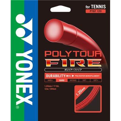 YONEX(ヨネックス) ポリツアーファイヤー ガット・ストリング レッド PTGF120-001