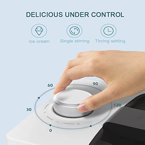 Eismaschine mit Countdown-Timer, Kleine automatische hausgemachte Eismaschine für die Herstellung von Fruchtsorbet… – Bild 4