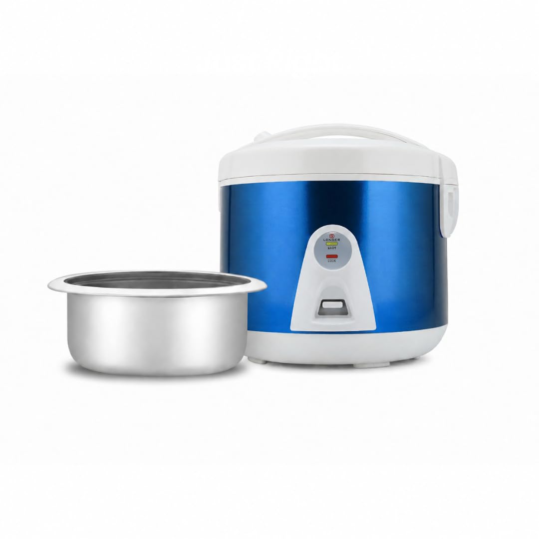 Longer Electric Rice Cooker 2.8L, Multifunction Cooker, 1000W – Nonstick Stainless Steel Pot, Pressure Cooker, Steamer, Soup Cooker, Egg Boiler & Keep Warm Function – Sleek Blue-image-17