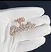 Men's Moissanite Custom Mini Name Pendant 14K Rose Gold Plated Silver 925 Sterling Silver Birthday Gif