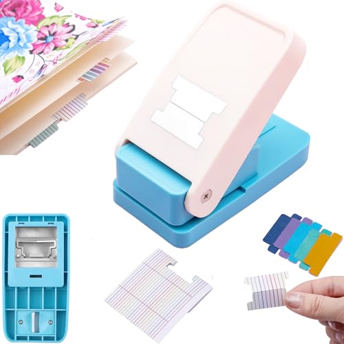 Tab Punch DIY Index Tabs Puncher Tag Punch Loose Leaf Separator Label Punch Craft Paper Punch for Scrapbooking Journaling Tabs Bible Tabs Book Tabs Notebooks Planner Inserts and More Projects