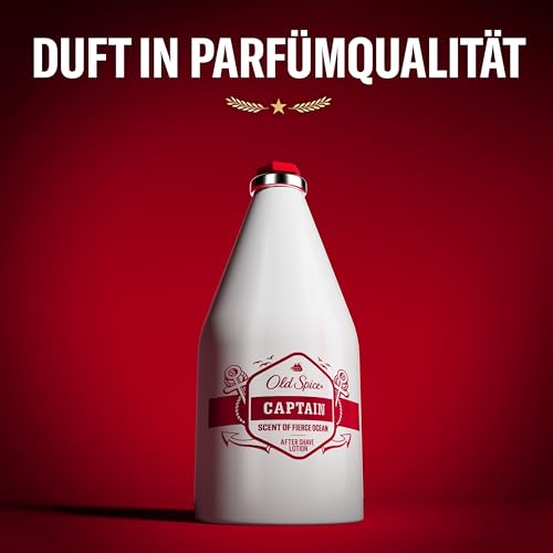 Old Spice Captain After Shave Lotion für Männer, 100ml, Frischekick nach der Rasur, Duft in Parfümqualität, schnelltrocknend, für Gesicht und Hals