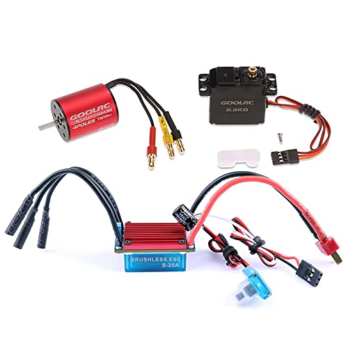 Goolrc S2430 7200Kv Brushless Motor 25A Esc 2.2Kg Metal Gear Servo Combo Set For 1/14 1/16 1/18 Rc Car #TOP11