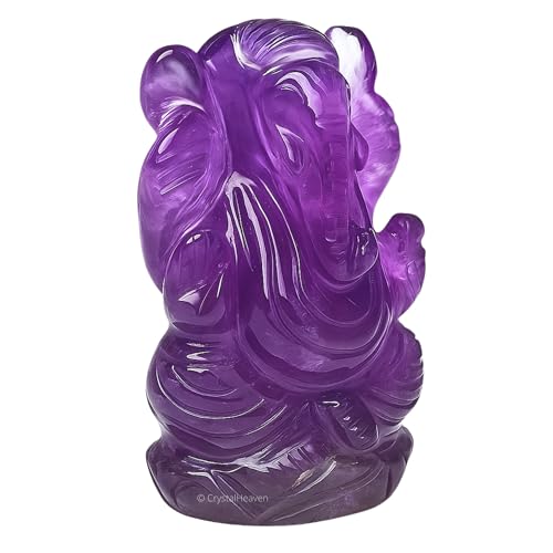Image of Crystal Ganesha Idol for Home Decor and Car Dashboard - 1 inch Ganesh Idol for Ganesh Chaturthi Decoration Items Gift (Amethyst, 1 Inches)