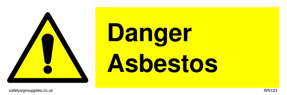 Danger Asbestos Sign - 150x50mm - L15