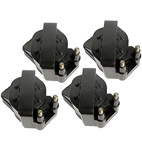 Pldde Set Of 4 New Ignition Coils On Plug Packs With Boots Compatible With 90-95 Corvette Zr1 5.7L 93 Cadillac Allante 94-99 Deville 93-99 Eldorado/Seville 4.6L 95-99 Oldsmobile Aurora 4.0L V8 #TOP16