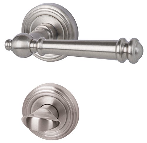 Preisvergleich Produktbild Süd-Metall 32522440 Südmetall Türbeschlag Mount Everest-R Rosettengarnitur Edelstahlfarbig satiniert für Badezimmertüren Türgriff Türklinke Türdrücker Beschlag