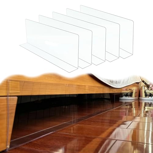 Vibeo Bloqueador Juguetes Sofa Protector para Mascotas Debajo de la Cama 5 10 20 30 cm, Tope de Separación para Escalones Abiertos, Topes Recortables para Suelos de Madera(120x7 cm (47x2.8 in))