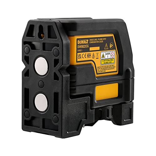 DEWALT Cross Line and Spot Laser, Pivoting Base, Green (DW0822CG)