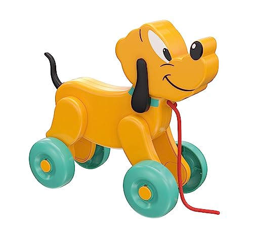 Clementoni - 17858 - Arrastre Disney Pluto - Un Arrastre De Unicornio, con Botones Interactivos Que Incluyen Canciones Y Sonidos para Favorecer El Desarrollo Motor, Juguete Bebé 6 Meses
