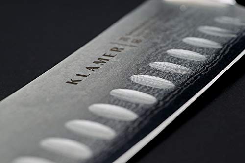 Couteau Santoku Premium en acier Damas de 18cm à offrir aux passionnés - 8