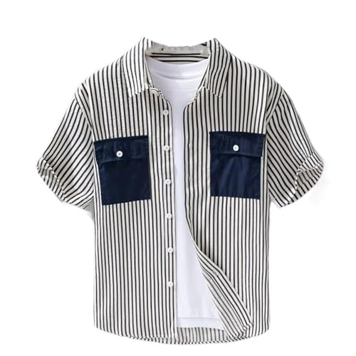 Chemise homme boutonnage et poche poitrine haut léger manches courtes