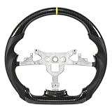 JIANGGAI Steering Wheel, Yellow, Hydro-Dip Carbon Fiber Steering Wheel Fit For Chevy Corvette C6 2006-2011 ZR1 Z06
