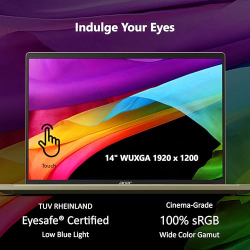 Acer NX.KFHAA.001 Swift Go Intel Evo Thin & Light Premium Laptop 14 Inch 1920X1200 100% Srgb Touch Screen Display Intel Core I7-1355U Intel Iris Xe 16Gb Lpddr5 512Gb Gen 4 Ssd Sfg14-71T-72Qv thumb #2
