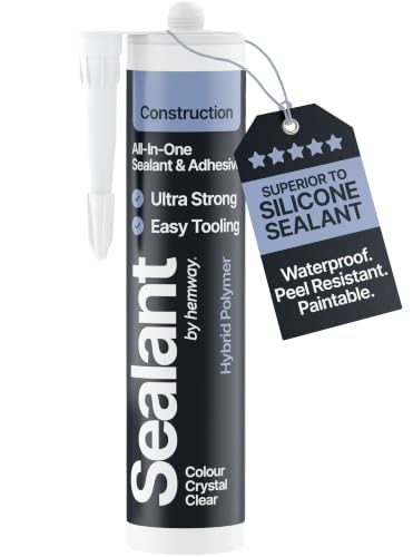 Image of Hemway Construction Crystal Clear Sealant & Adhesive - 300ml 1 Pack