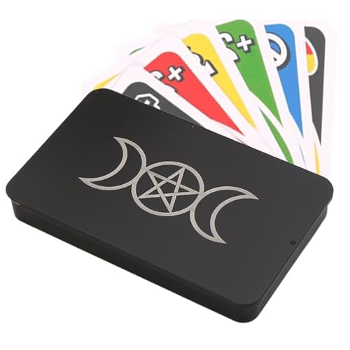 Boîte de rangement de cartes de tarot en fer de taille standard | Accessoires de jeu de société, étui de rangement portable pour l'intérieur et l'extérieur