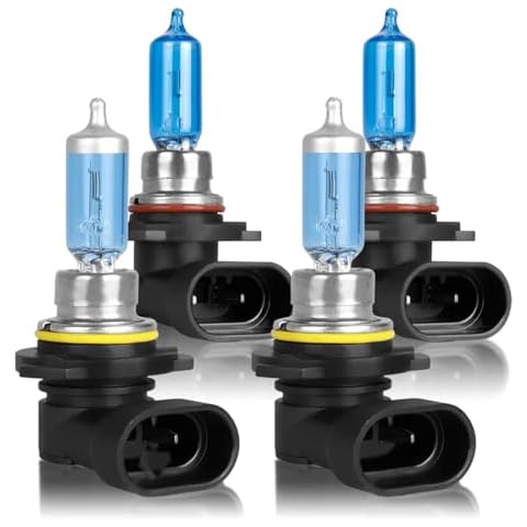 SHENKENUO Fit For Civic (2004-2015) 9005 High Beam + 9006 Low Beam Ultra - High Performance Halogen Headlight Bulbs Combo,Plug-n-Play,Pack of 4 (Year:2004-2015) Cover
