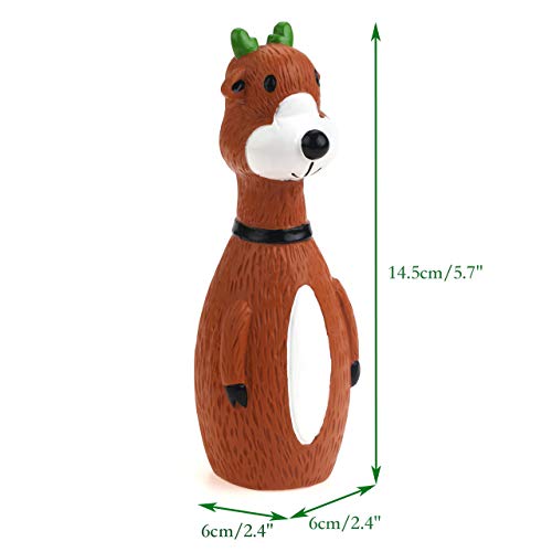 Chiwava 3 Stücks 5.7' Latex Quietsch Weihnachten Hundespielzeug für kleine Hunde Kau und Quietsched interaktives HOL-Spielzeug