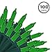 Brite Star 100 Count Mini String Christmas Lights, Green - 22 feet Indoor/Outdoor Christmas Tree Lights with Green Wire