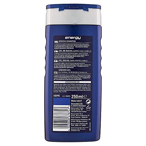 Männer Shampoo Nivea Men Energy Duschshampoo 6 x 250 ml