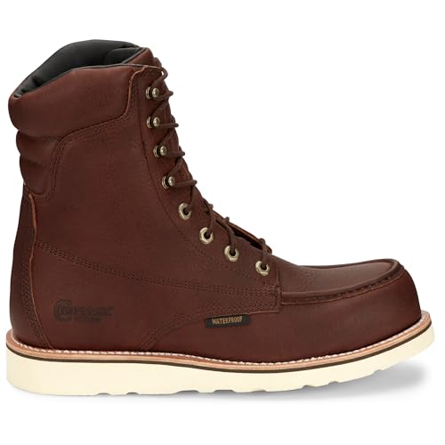 Chippewa Men's Edge Walker 8" Waterproof Nano Composite Toe Wedge Work Boot - Waterproof Work Boots Men3