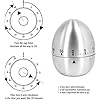 LIMBANI BROTHERS Egg Shape Kitchen Timer Cute Manual,Stainless Steel ...