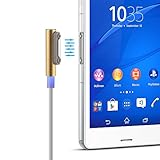 BlueFire Cable Charger ,Magnetic Charging Cable W/LED For Sony Xperia Z3 L55t Z2 Z1 Compact XL39h (Golden)