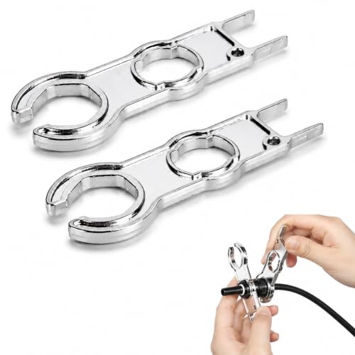 Image of Solar Spanner Set, 2Pcs MC4 Connector Wrench for Solar Panel Cables System, Photovoltaic Connector Spanner, for Crimping Dismantling, Handy Wrench for Separating Solar Panel Connectors, PV Tools Kit