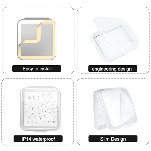 Schalter Abdeckung Steckdosenabdeckung, Typ 86 Flip Steckdose Abdeckung, Hauchdünn Selbstklebend Wasserdicht Steckdosenschutz Abdeckungen für Badezimmer, Zuhause, Draußen, Transparent, 4 Stück