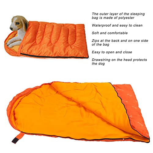 Hundeschlafsack, Hundebett mit Reißverschluss Design für Camping, weich und sicher für Reisen zum Wandern-4
