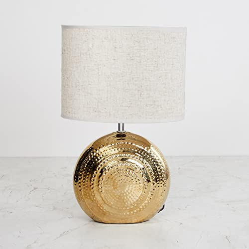 Image of Home Centre Ceramic Table Lamp, Gold, 1 Piece