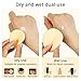 BEAKEY 12 Pcs Round Makeup Sponges with Air Cushion Powder Puff, Latex-free Cloud Kiss Sponges and Makeup Puff for Liquid Foundation, Powder, Concealer