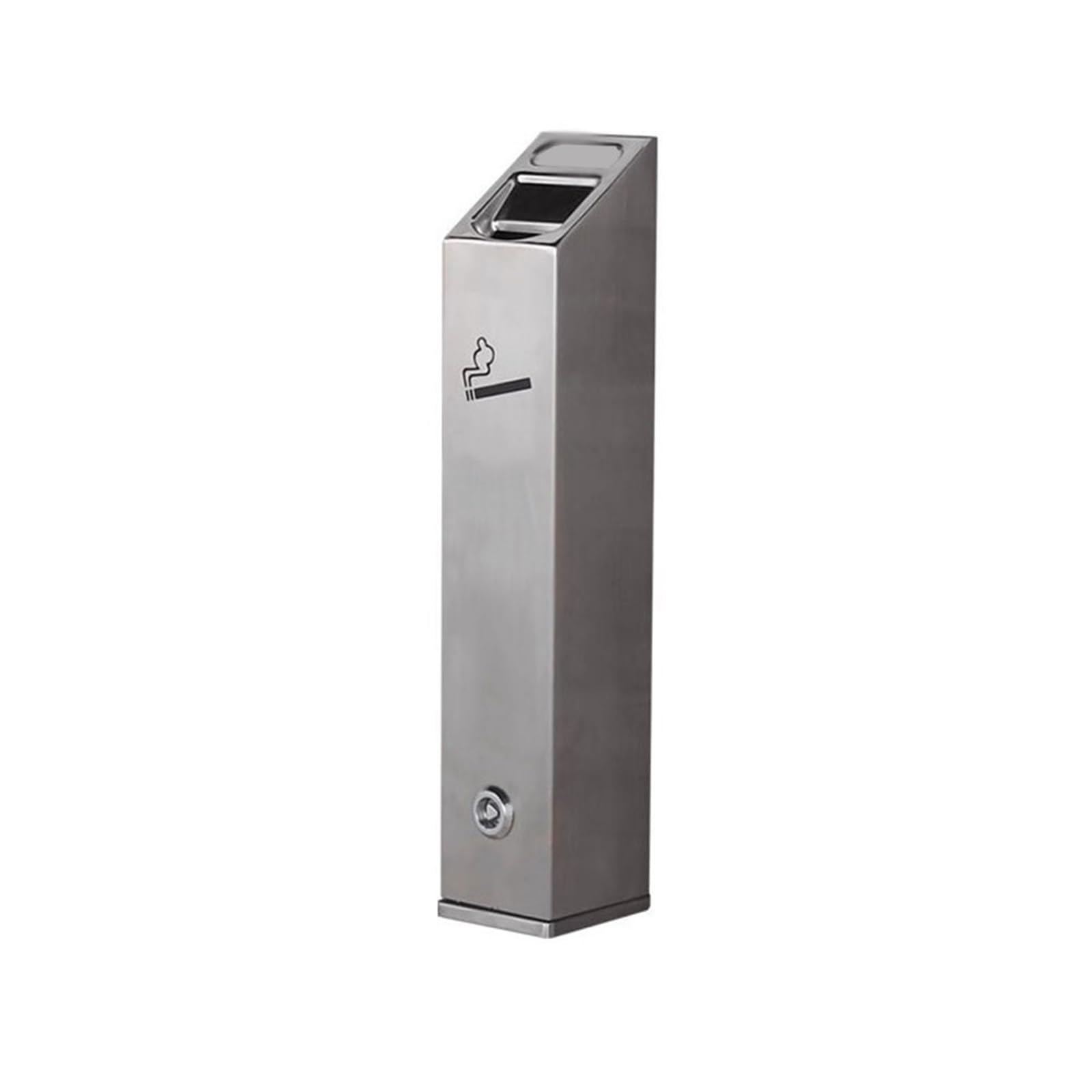 Stand ashtray Outside Garden Wall Mounted Ash Pillar, Stainless Steel Lockable Cigarette Butt Collection Pillar