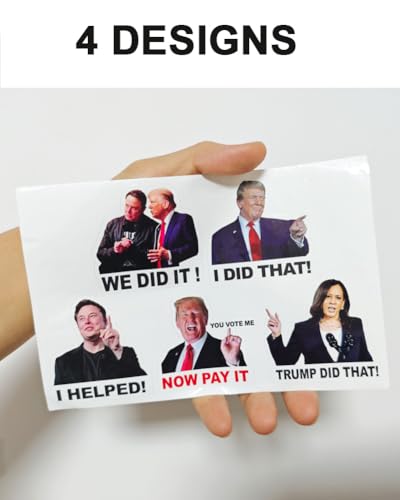 Image of 200PCS Truomp I Did that Stickers Anti MAGA Stickers 2'' Size We Did that Funny Decal Anti Truomp Stickers UWHENBO Waterproof,No Residue Leaves, Funny Decal Anti MAGA Merchandise Orange
