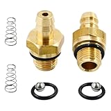 JINPIAOPIAO 190593GS 高圧洗浄機 化学石鹸インジェクターセット 交換用 真鍮 バーブ チェックボール スプリング Oリングセット