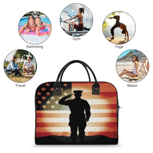 Maletín ligero para portátil con diseño bandera americana miniatura 4