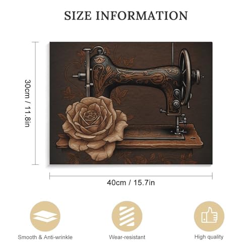Toile murale de Noël avec rose cadre premium 40 x 30 cm - 2