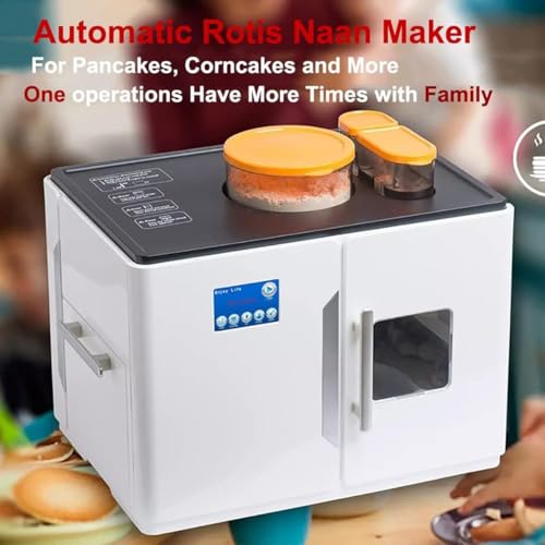 Automatic Roti Maker - Electric Machine for Chapati, Tortilla, Naan, Pancake & Flatbreads - Makes 20 Pieces at Once, Easy One-Key Operation for Quick & Efficient Cooking