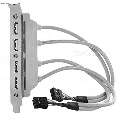 4 Ports USB 2.0 Header Port Slot Plate Adapter Panel Cable Female Screw to Motherboard 9pin Header Back PCI Rear Panel Bracket for Desktop Computer-picture-22