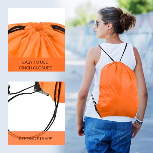 Image of Shappy Drawstring Backpack Bulk Sports Gym Cinch Bag Polyester String Bag for Men Women(25 Colors,150 Pcs)