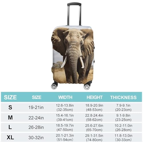 Elephant Luggage Cover, Washable Elastic Suitcase Cover Protector Fit 18-32 Inch Luggage2