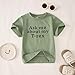 MODNTOGA Baby Boy Ask me About My moo Cow Shirt Little Cowboy Short Sleeve Top Toddler Kid T-rex Ranch T-Shirt Funny Dino Tee (Green T-rex, 110(3-4Years))
