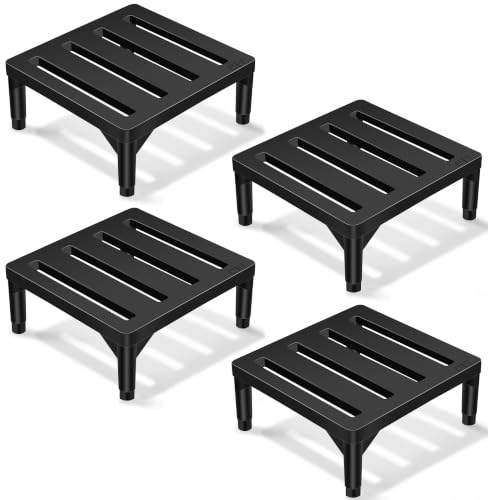 Image of DVI Heavy Duty Black Plant Stand | Pack of 4 | Strong, Durable, Rust-Proof | Supports Up to 200 Kg | Indoor & Outdoor Use | Pot Stand for Big Size Plants | All Weather Resistant Pot Stand