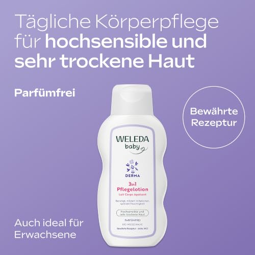 WELEDA Bio Baby Derma Weiße Malve Pflegelotion- Naturkosmetik Feuchtigkeitspflege Bodylotion zur Beruhigung und intensiven Pflege von… – Ansicht 2