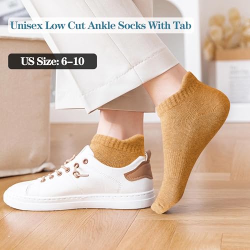 Image of Ankle Socks for Women and Men Heel Tab Athletic Socks Running Athletic Low Cut Tab Socks Sports No Show Sock 6 Pairs
