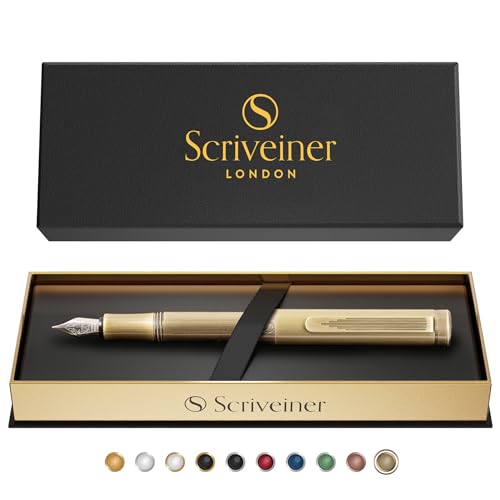 Scriveiner EDC-BRONZE-FP-M Luxury Edc Fountain Pen (Medium), Stunning Heavy Brass Pocket Pen thumb #8